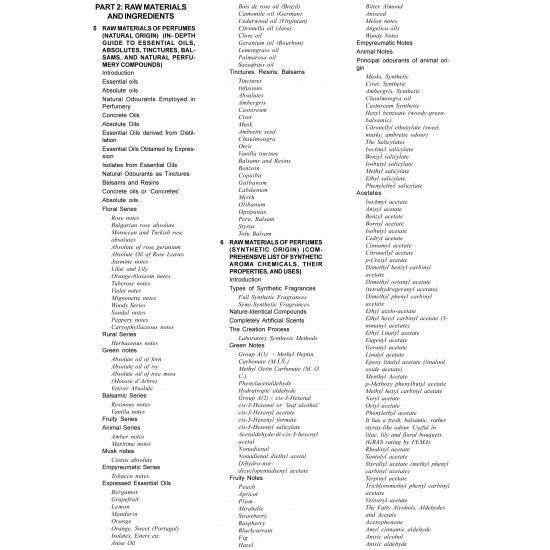 Handbook of Perfumes with Formulations (The Complete Guide to Perfumery & Fragrance Manufacturing - Raw Materials, Techniques, Applications & Startup Insights)