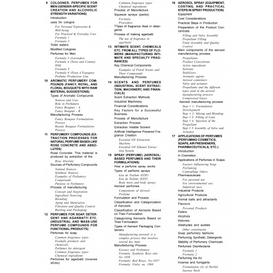 Handbook of Perfumes with Formulations (The Complete Guide to Perfumery & Fragrance Manufacturing - Raw Materials, Techniques, Applications & Startup Insights)